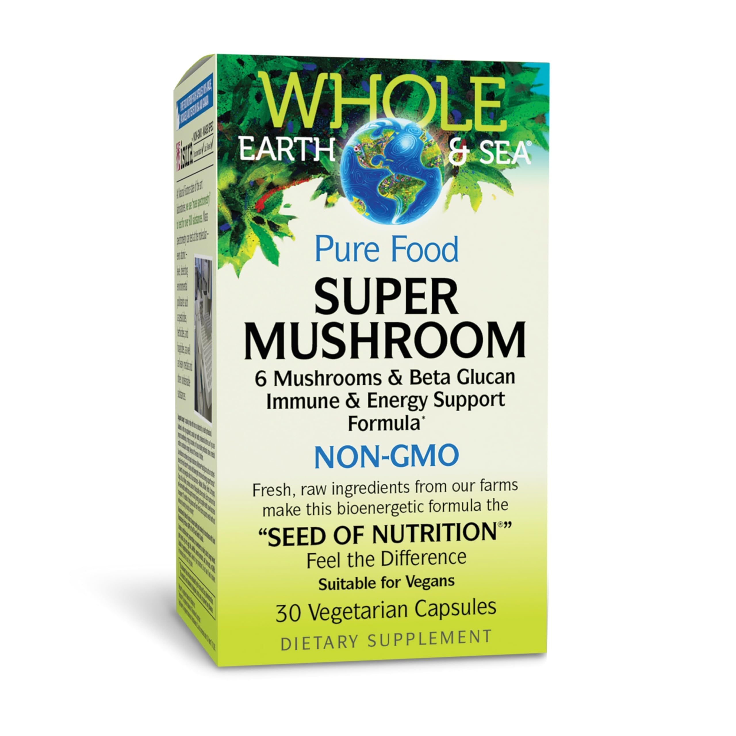 Botella de Natural Factors Super Mushroom para uso diario y bienestar general