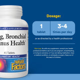 Natural Factors ingredientes naturales: mezcla herbal para la salud respiratoria.