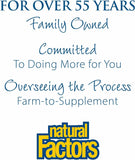 Natural Factors uso familiar: dosis para niños 6 a 12 años.