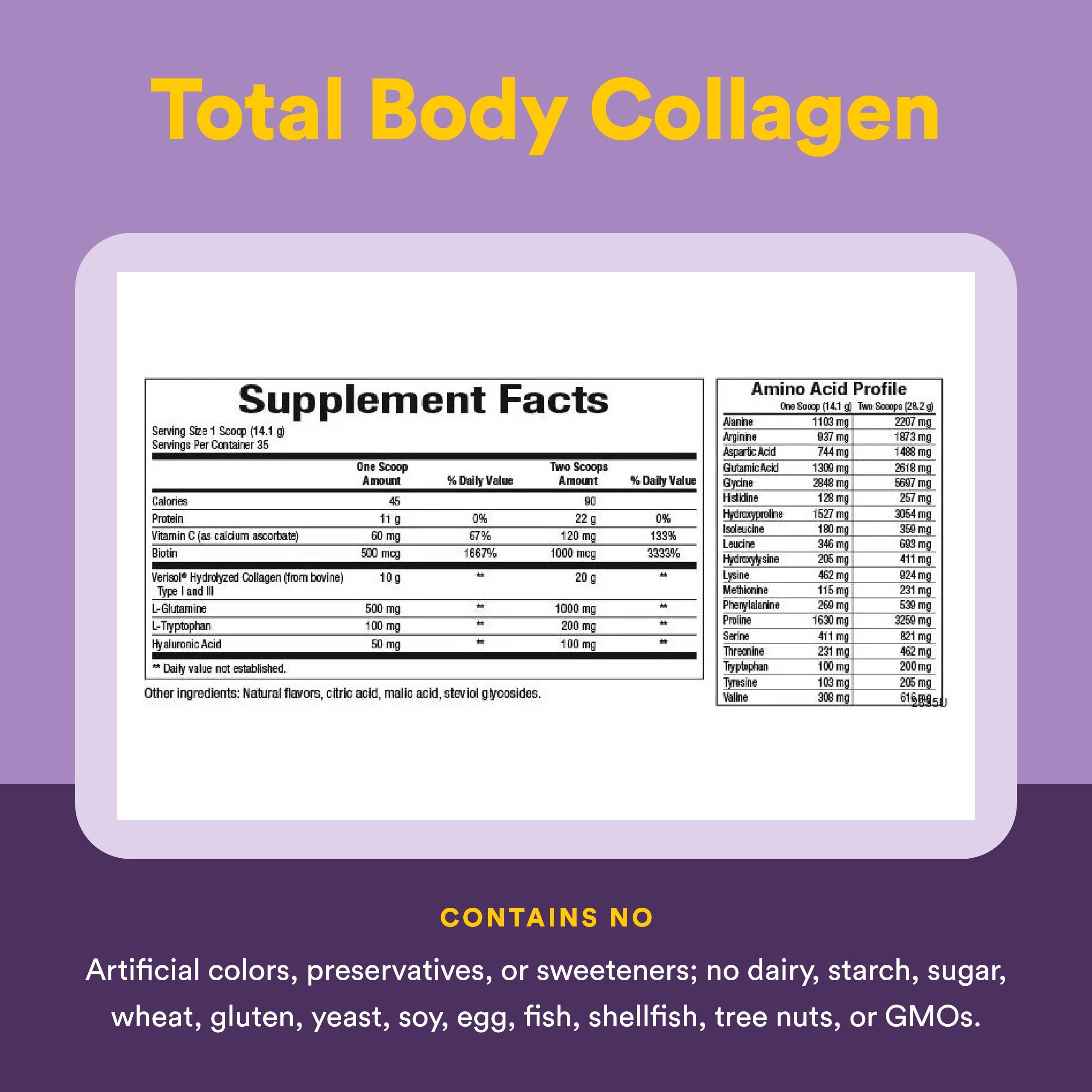 Natural Factors Total Body Collagen, dosificador para porciones diarias