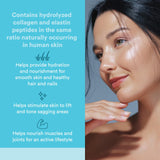 Natural Factors Total Body Marine Collagen, mezcla en taza lista para consumo diario.