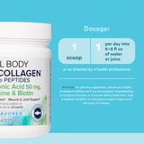 Natural Factors Total Body Marine Collagen, polvo sin sabor para batidos nutritivos.