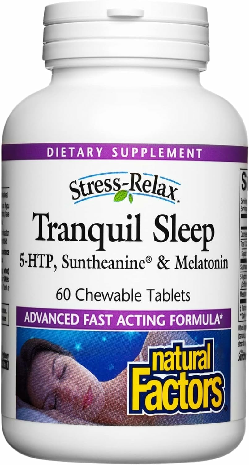 Natural Factors Tranquil Sleep: tabletas masticables para dormir mejor.