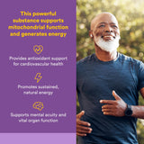 Natural Factors ubiquinol 200 mg en cápsulas gel suave, alta absorción.