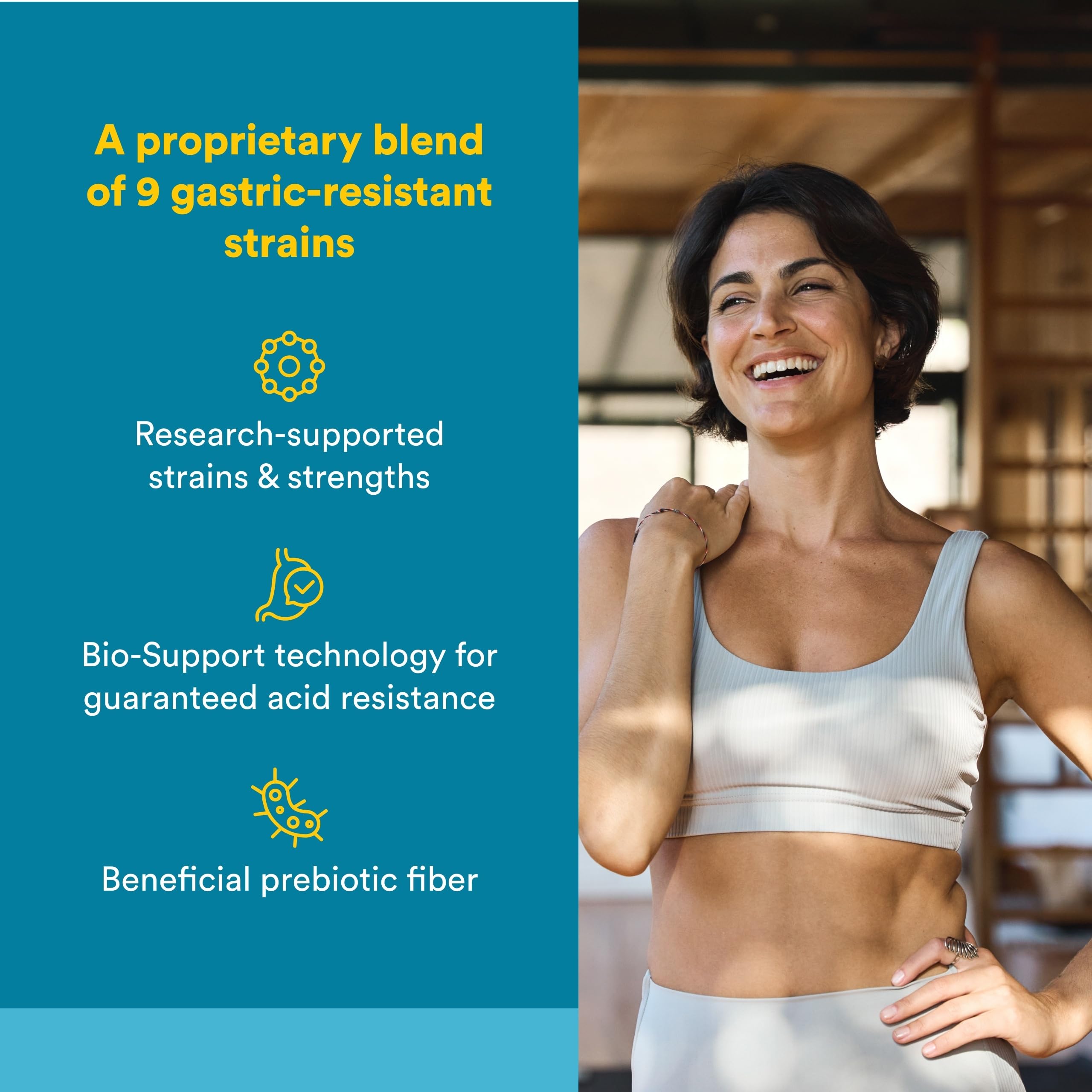 Etiqueta frontal de Natural Factors Ultimate Probiotic Critical Care con información de dosis