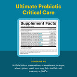 Frente del frasco de Natural Factors Ultimate Probiotic Critical Care