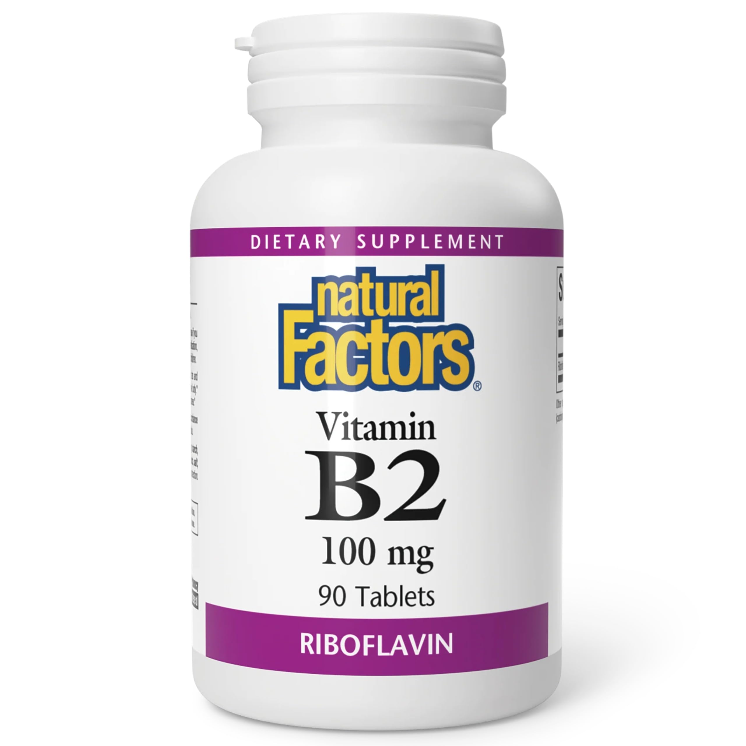 Natural Factors Vitamina B2 tabletas para energía diaria