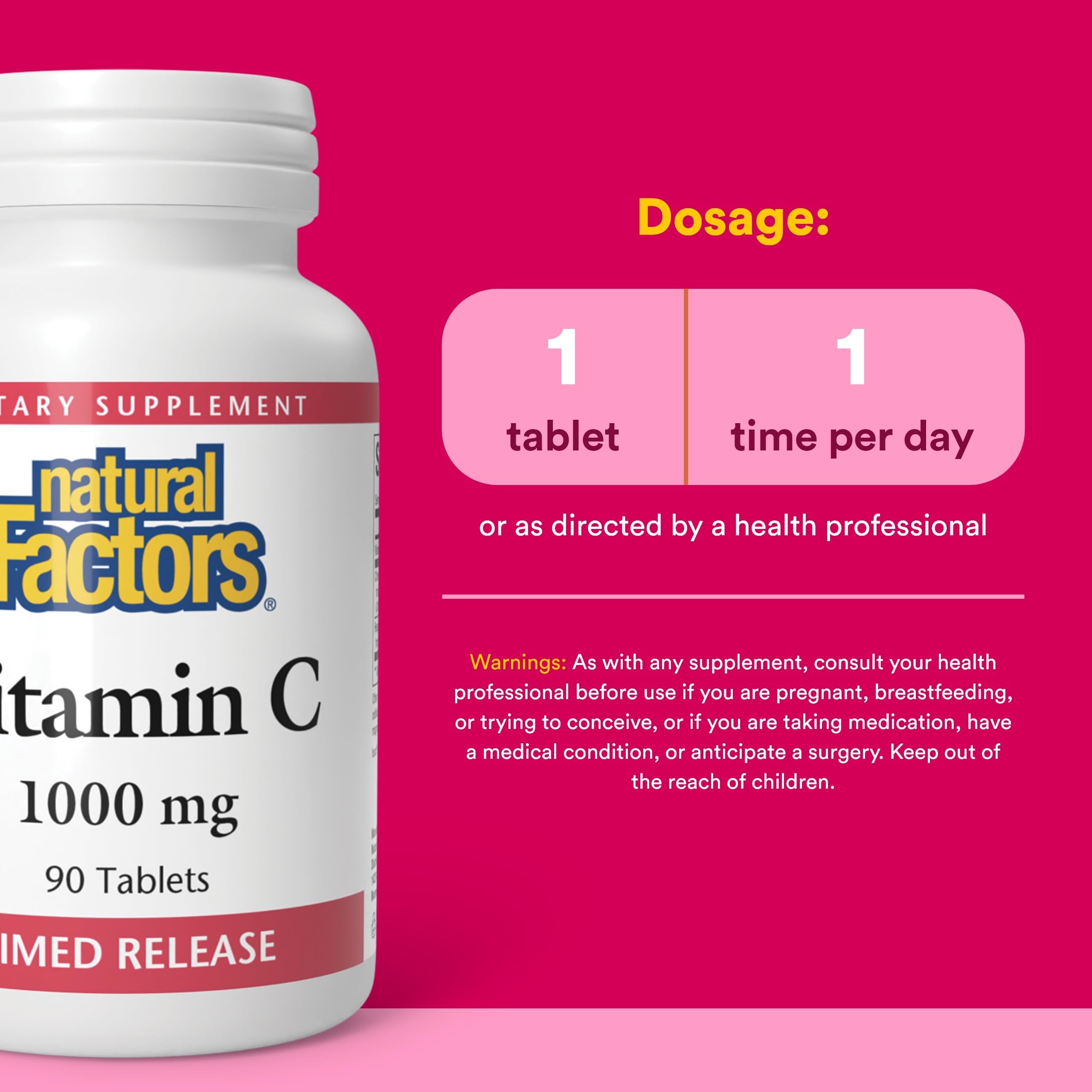 Natural Factors Vitamina C 1000 mg con bioflavonoides cítricos para absorción.