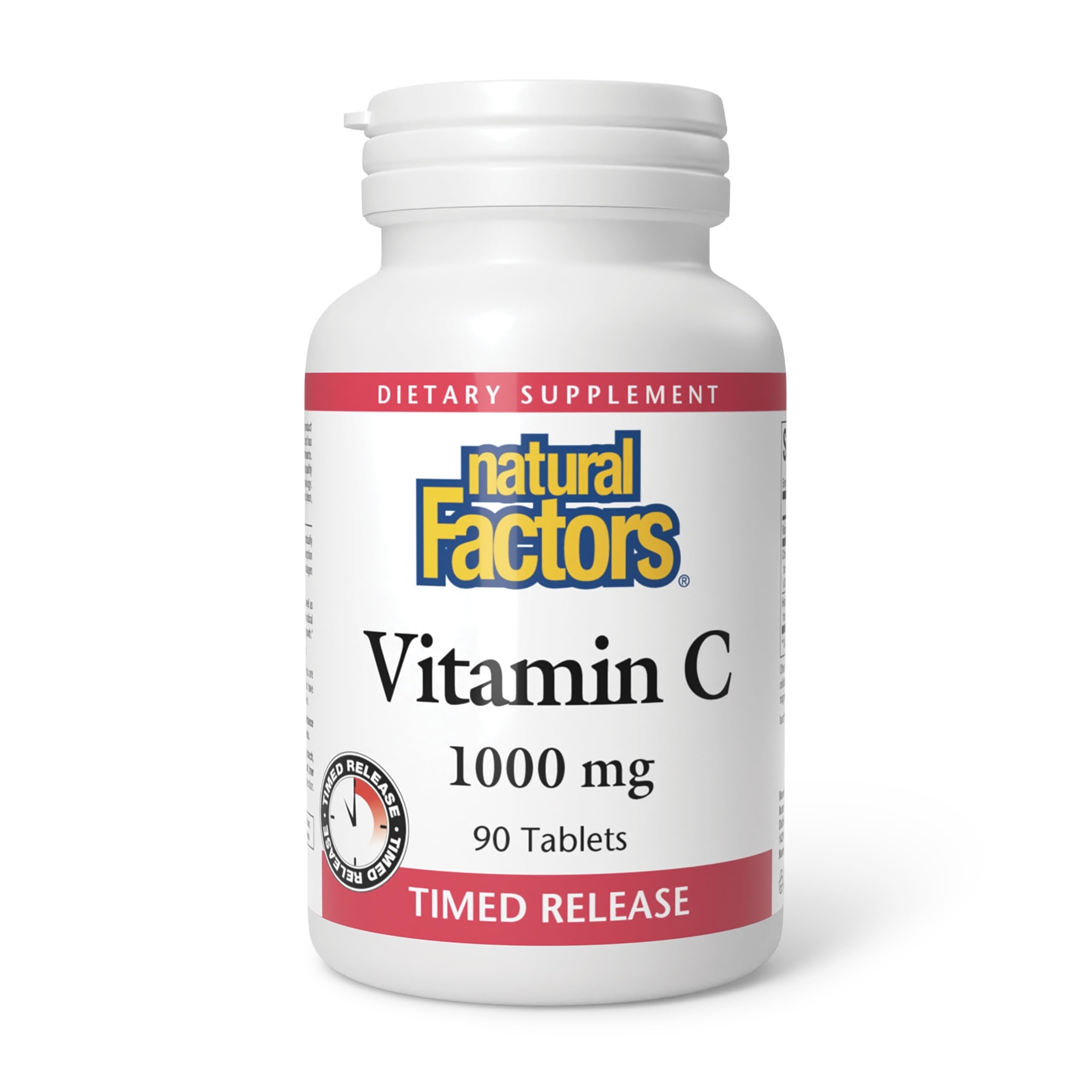 Natural Factors vitamina C 1000 mg en envase frontal para uso diario.