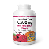 Natural Factors Vitamina C 500 mg, gomitas de fruta mixta para niños.