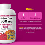 Natural Factors Vitamina C 500 mg con bioflavonoides cítricos y hesperidina.