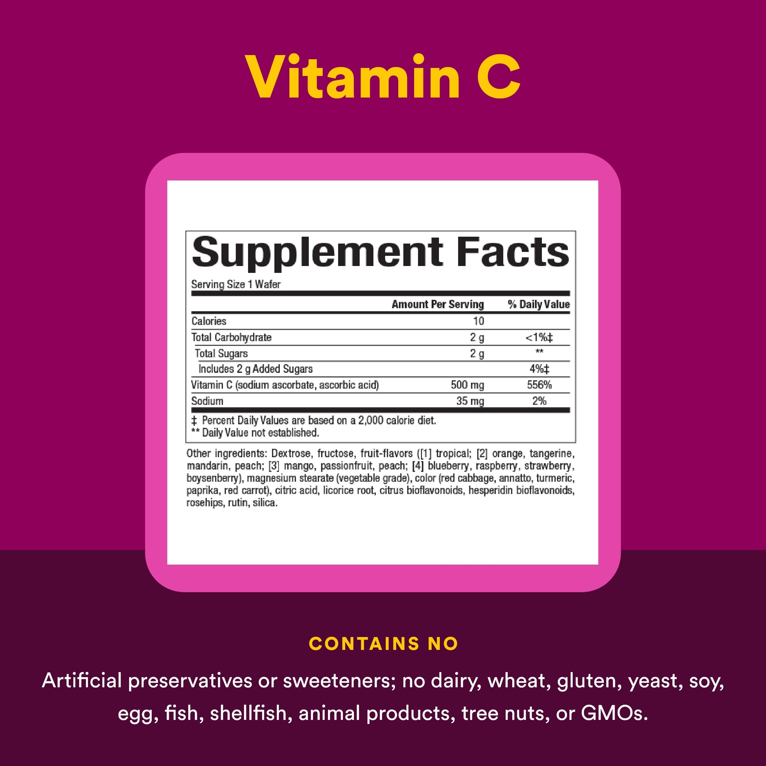Natural Factors Vitamina C 500 mg con rosa mosqueta y rutina.