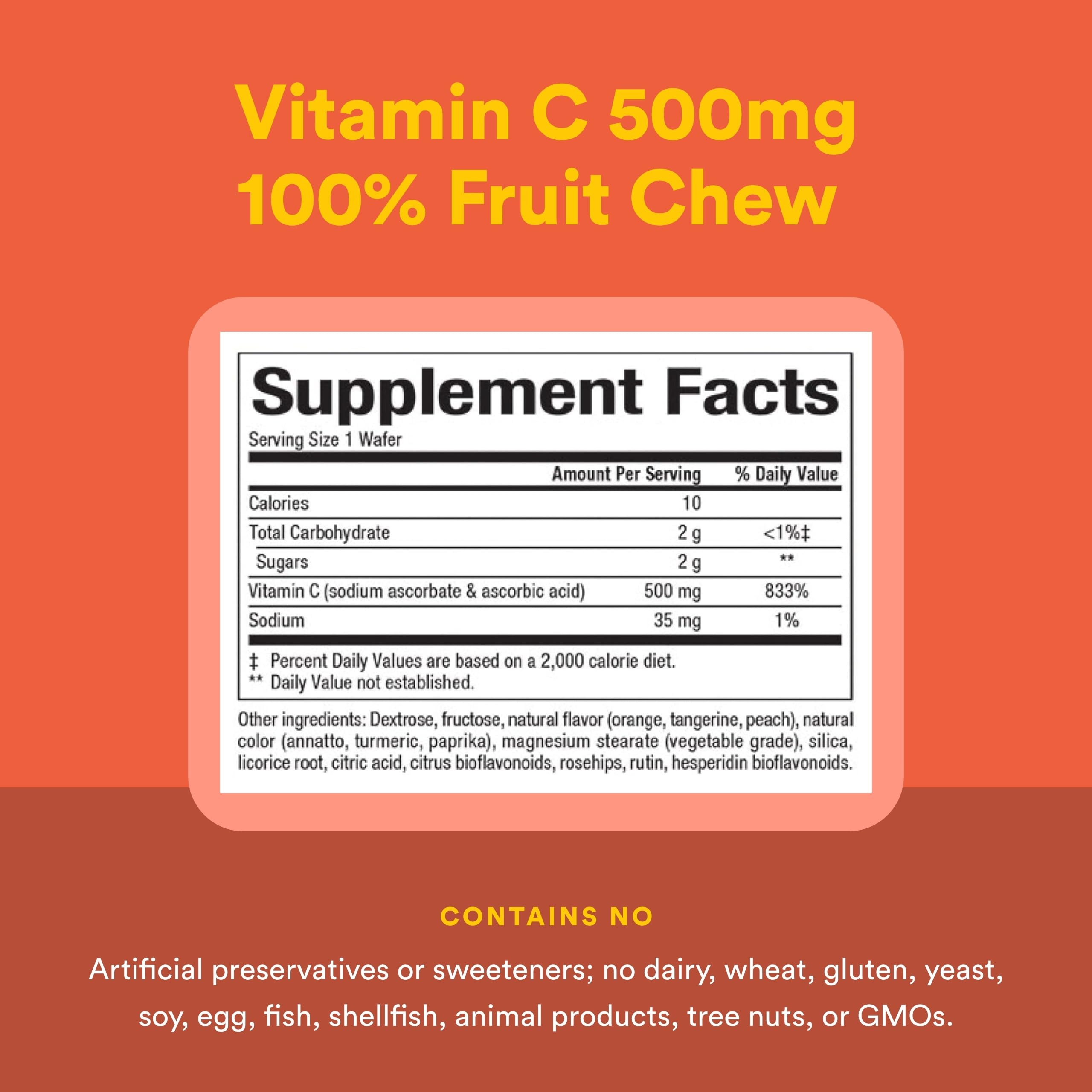 Natural Factors Vitamina C para niños con sabor naranja, textura atractiva