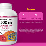 Natural Factors, vitamina C 500 mg en wafers para niños, sabor fruta