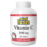 Natural Factors Vitamina C liberación sostenida, frasco visible para apoyo diario