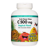 Natural Factors Vitamina C para niños, tableta masticable tropical, favorece la inmunidad diaria.