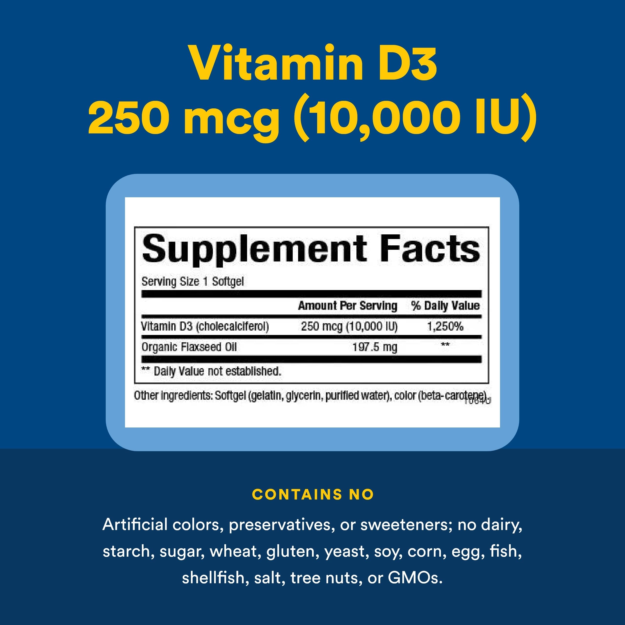 Natural Factors Vitamina D3 10000IU: enfoque en el sistema inmune diario.