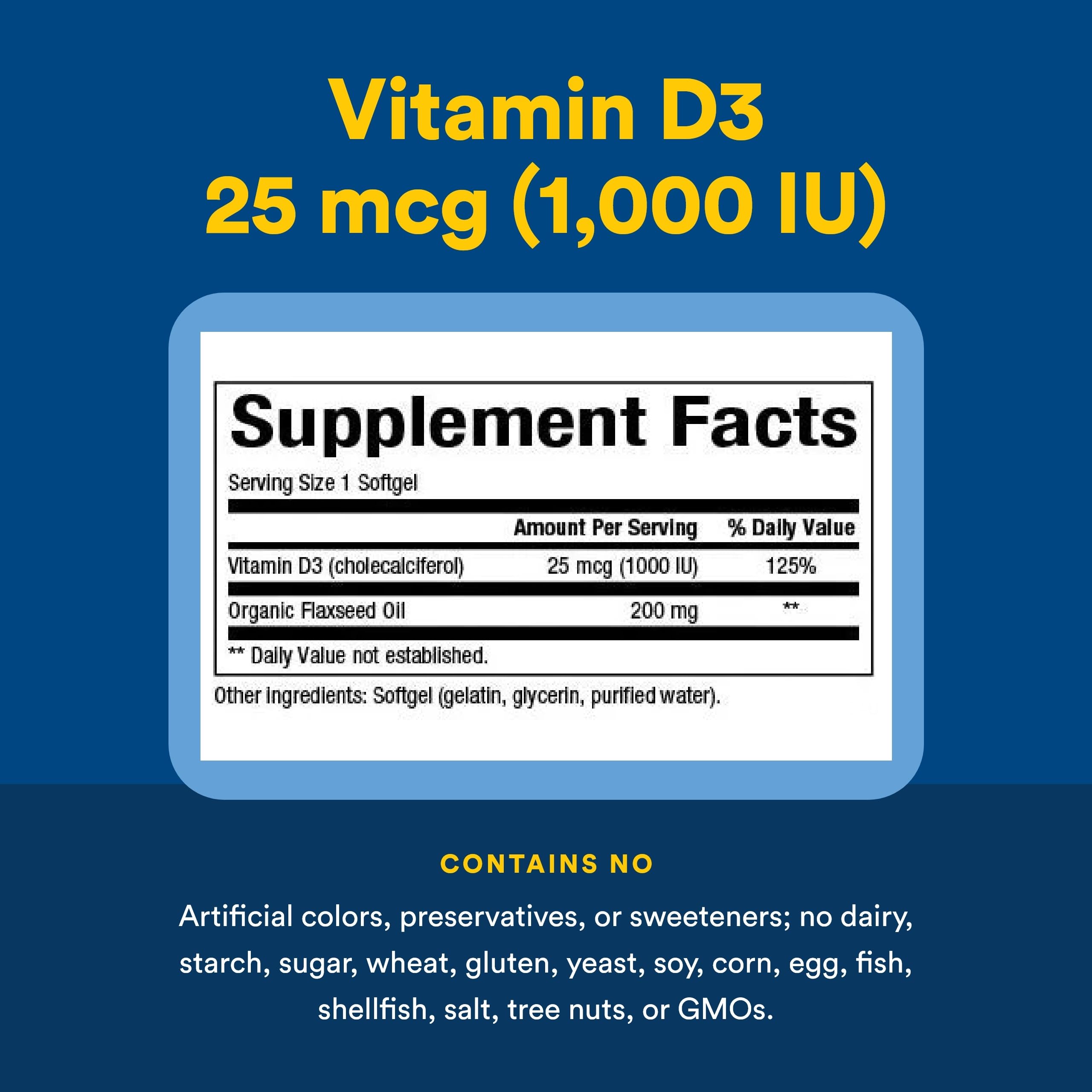Natural Factors Vitamina D3 1000iu, caja envase de fácil manejo en casa