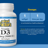Natural Factors Vitamina D3 con aceite de linaza orgánico para mayor absorción.