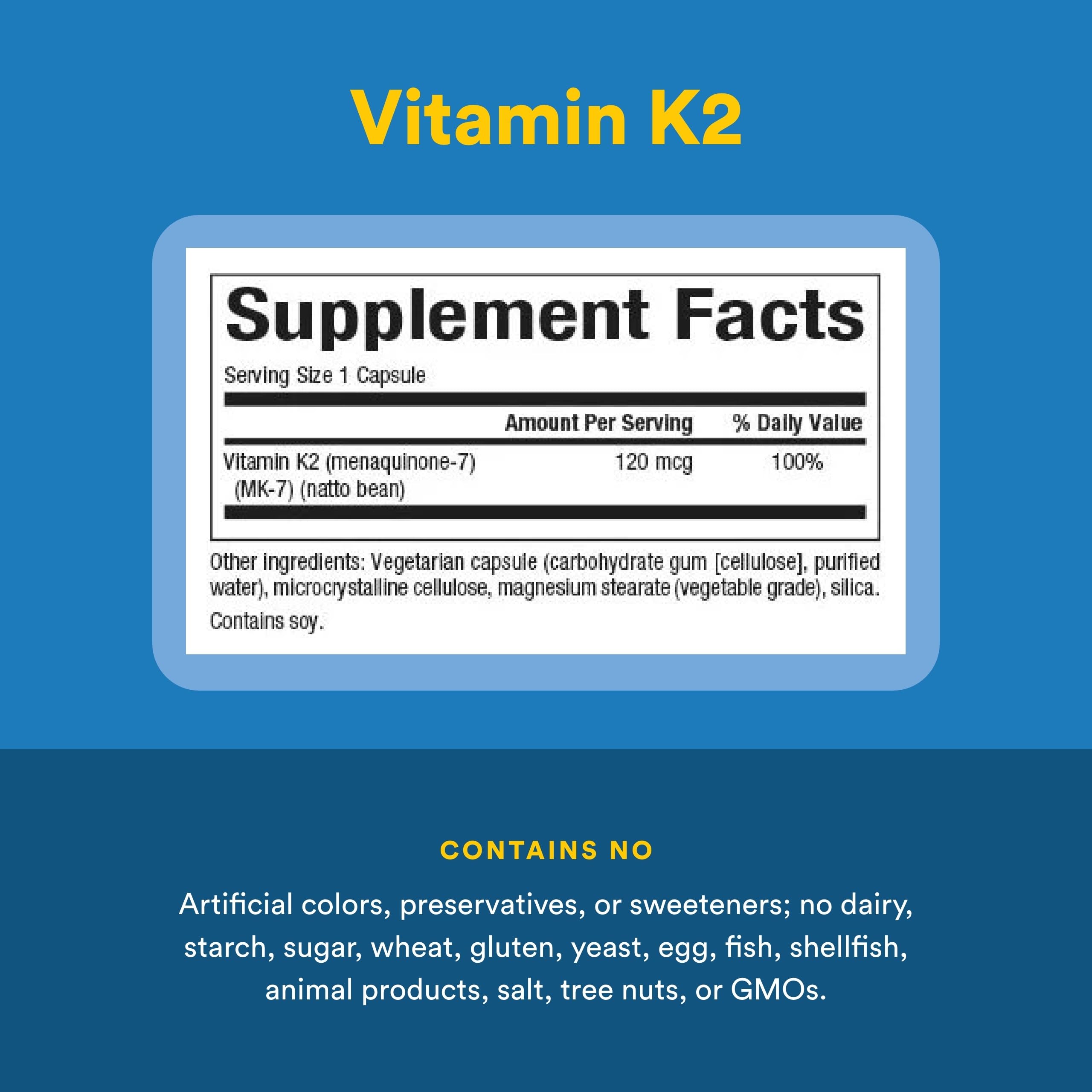 Natural Factors Vitamina K2: frasco compacto ideal para la vida activa.