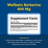 Natural Factors WellBetX Berberina: cápsulas de 500 mg para ingesta regular.