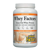 Natural Factors Whey Factors, botella-vertido: proteína de calidad para recuperación muscular.