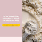 Natural Factors Whey Factors, certificaciones de terceros, garantía de pureza y calidad.