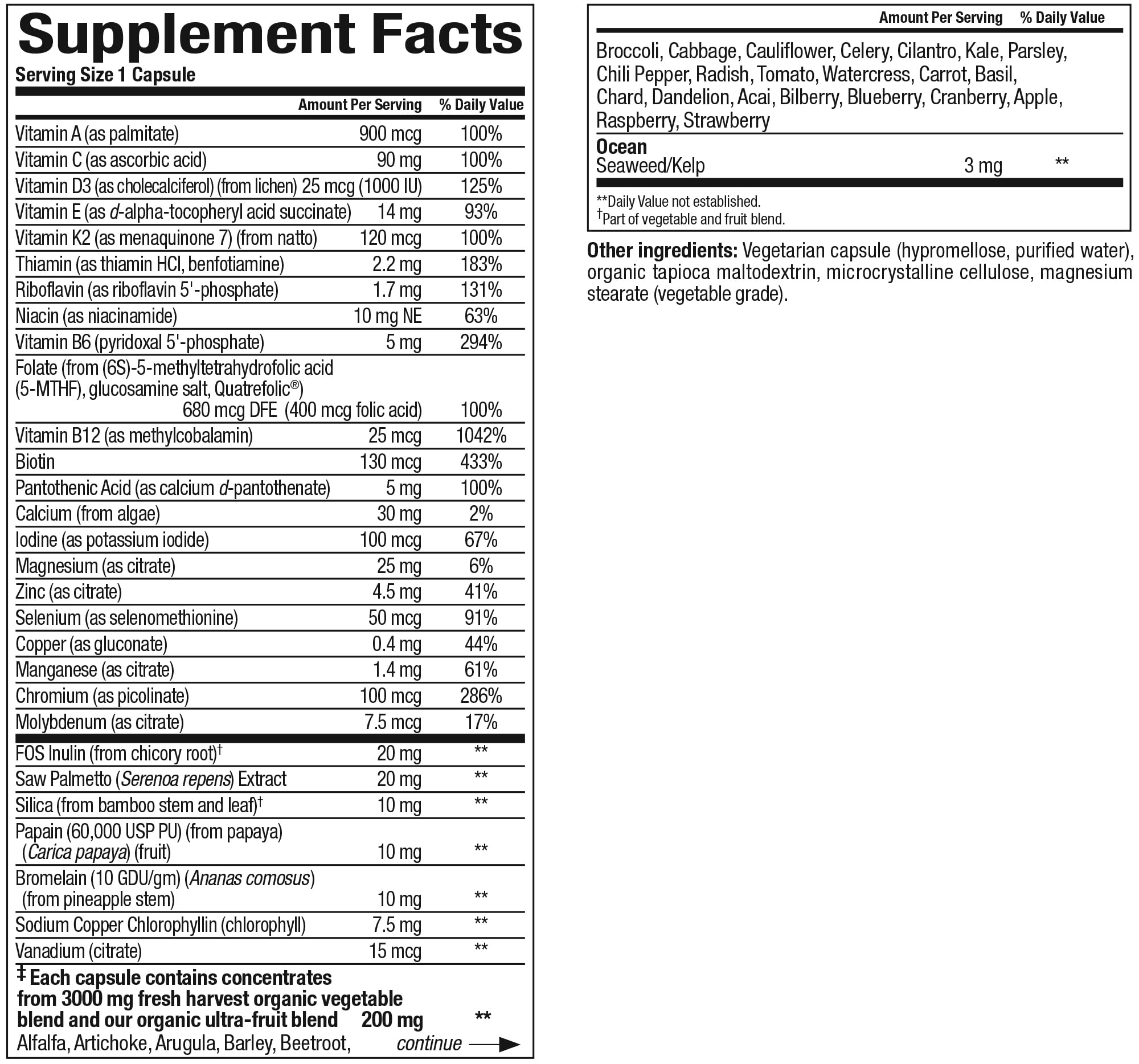 Natural Factors Whole Earth SEA Hombre 50+ cápsulas, digestión suave y equilibrada