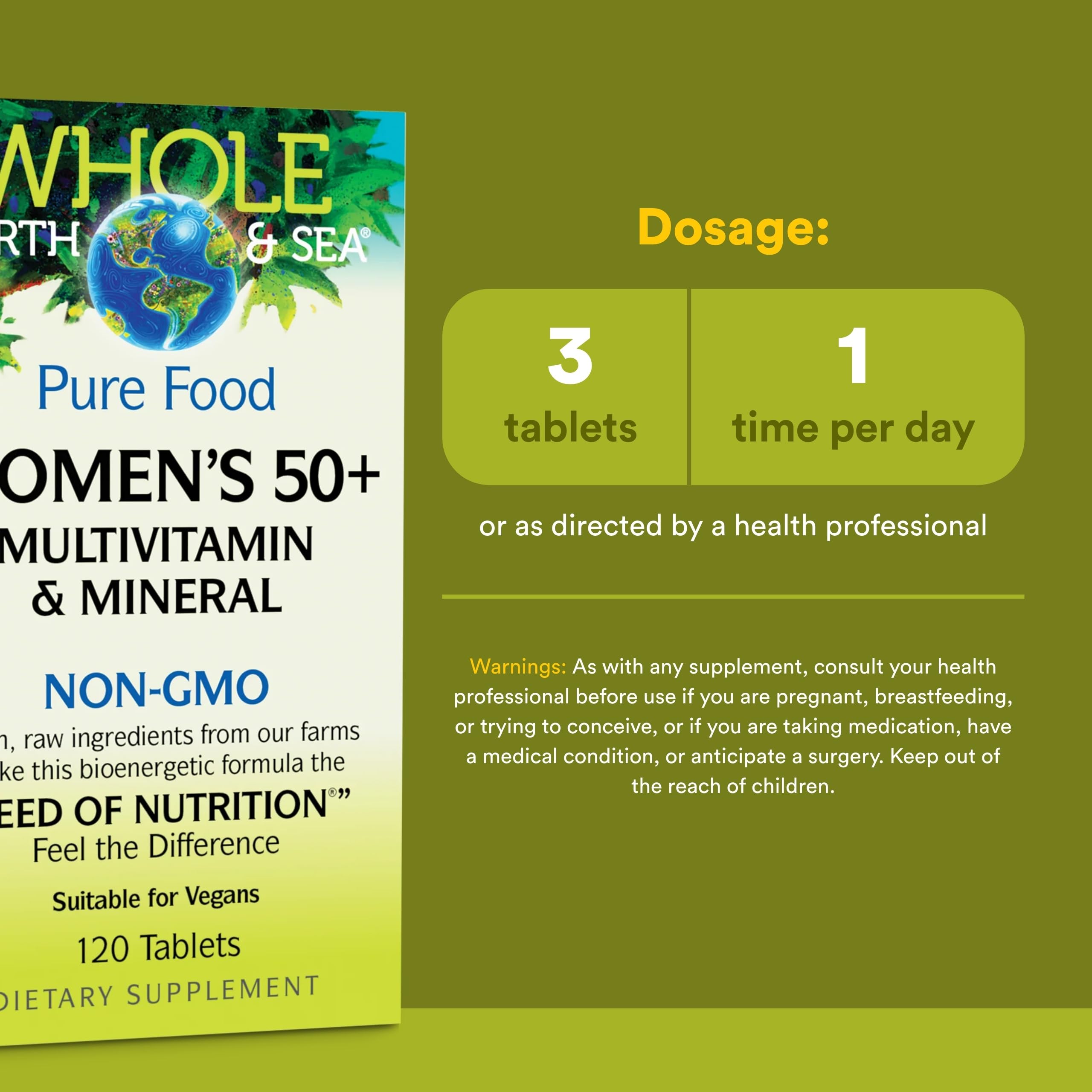 Caja de Natural Factors Whole Earth & Sea Mujer 50+ lista para compra