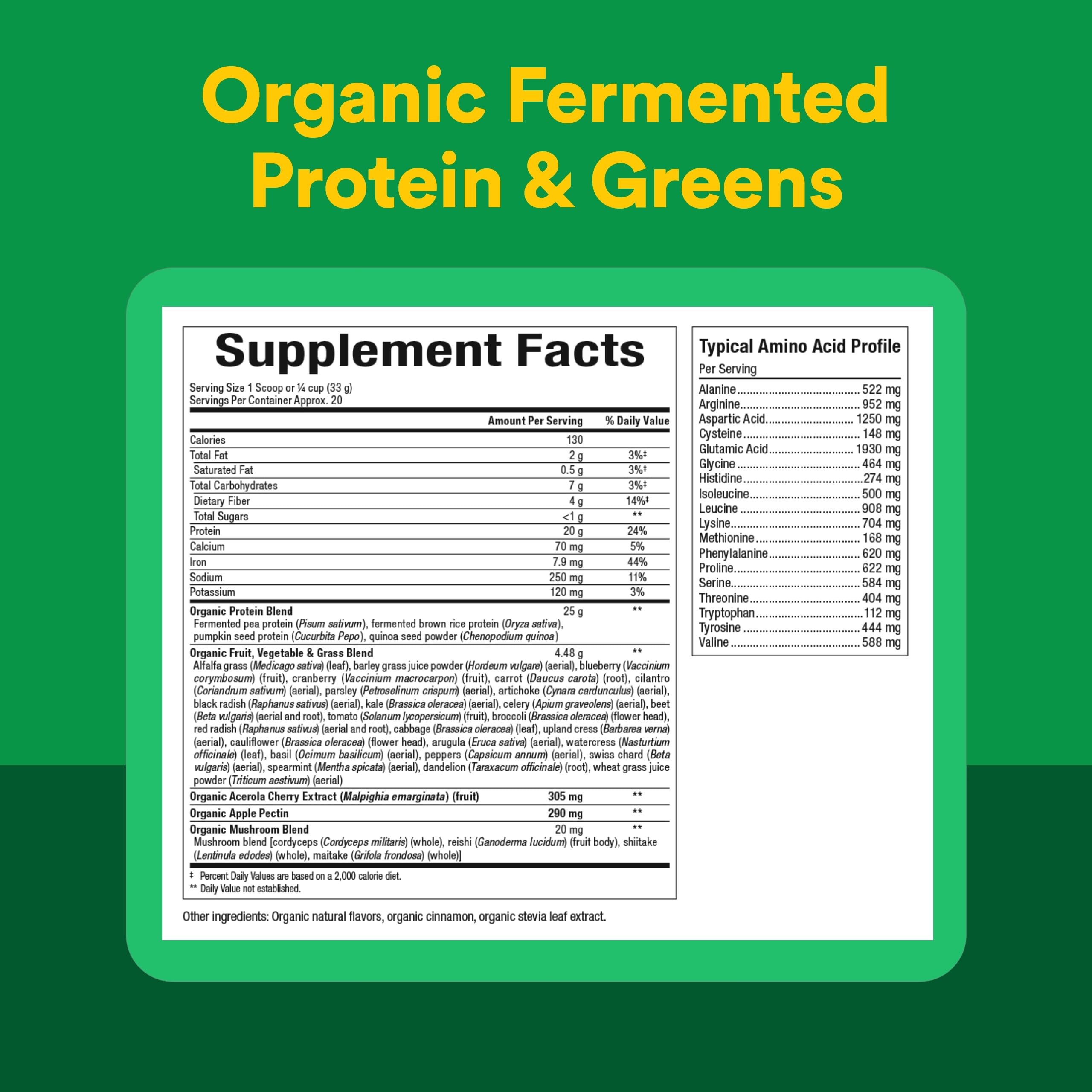 Polvo fino de Natural Factors Whole Earth & Sea listo para mezclar en bebidas nutritivas.