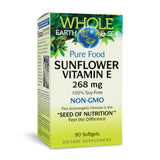 Natural Factors Whole Earth & Sea Vitamina E de girasol en botella, antioxidante suave para el día