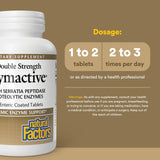 Natural Factors Zymactive - etiqueta con beneficios clave de la fórmula