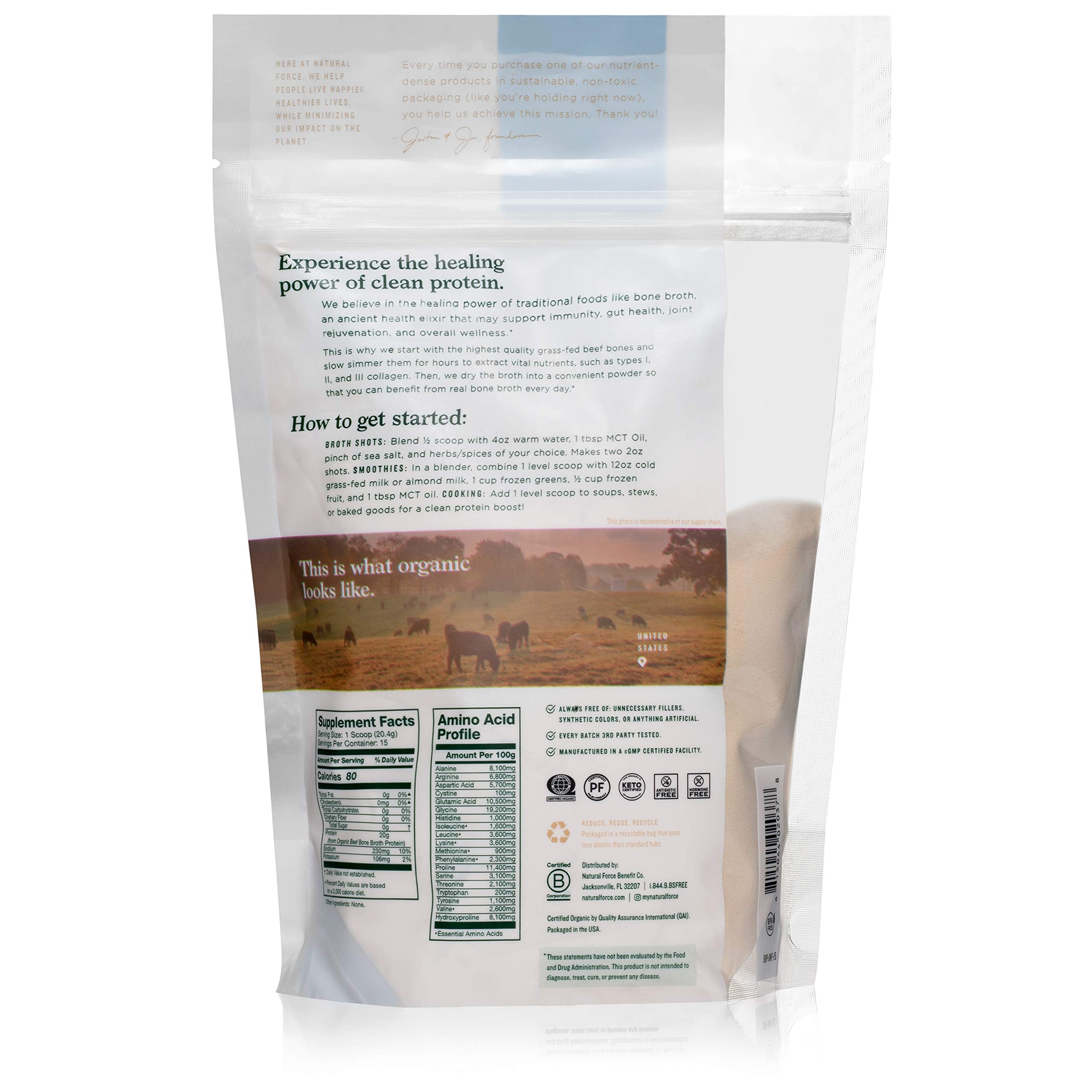 Natural Force Caldo Orgánico Taza Sopa: experimente una bebida caliente y reconfortante.