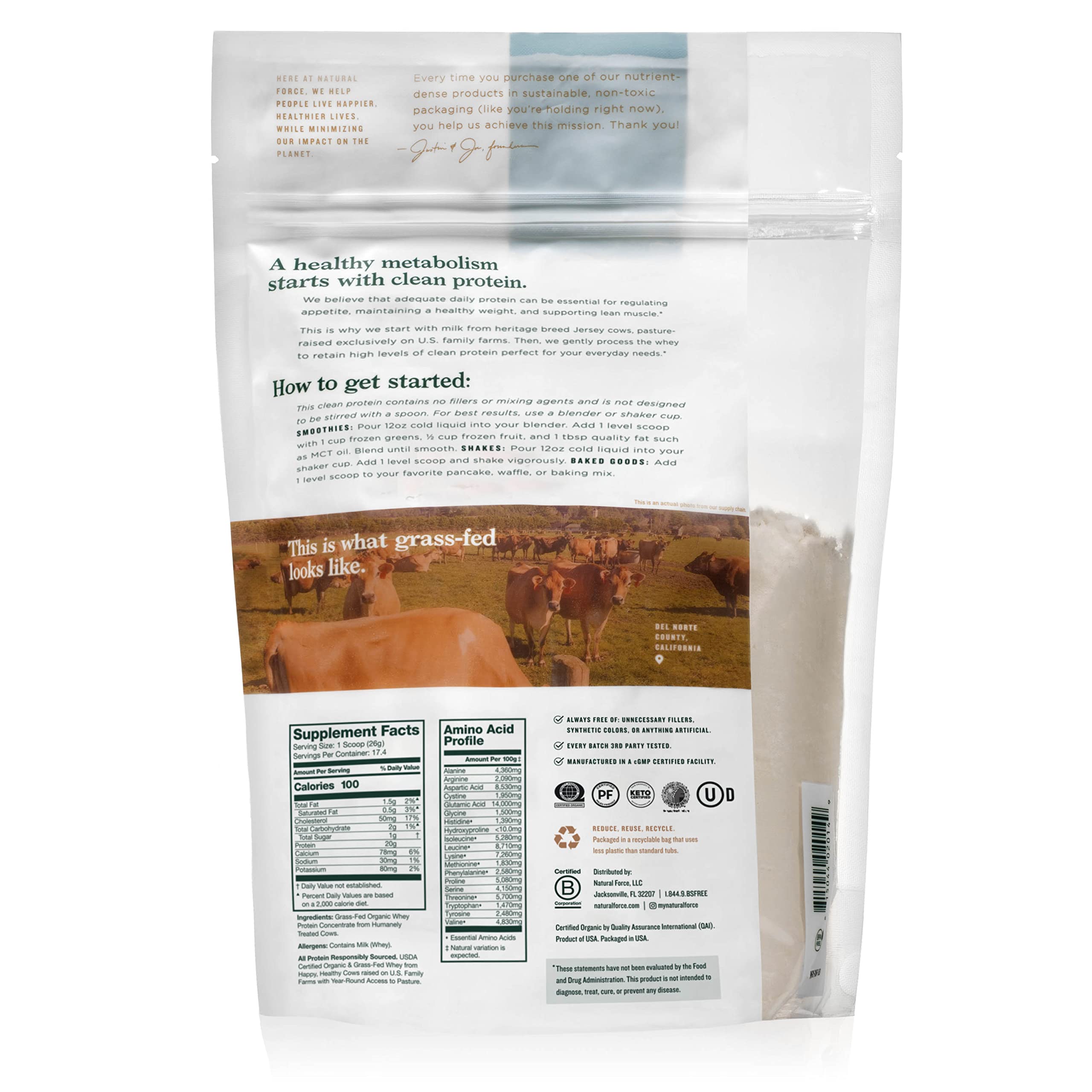 Natural Force Whey baja en carbohidratos; opción Keto para tus batidos