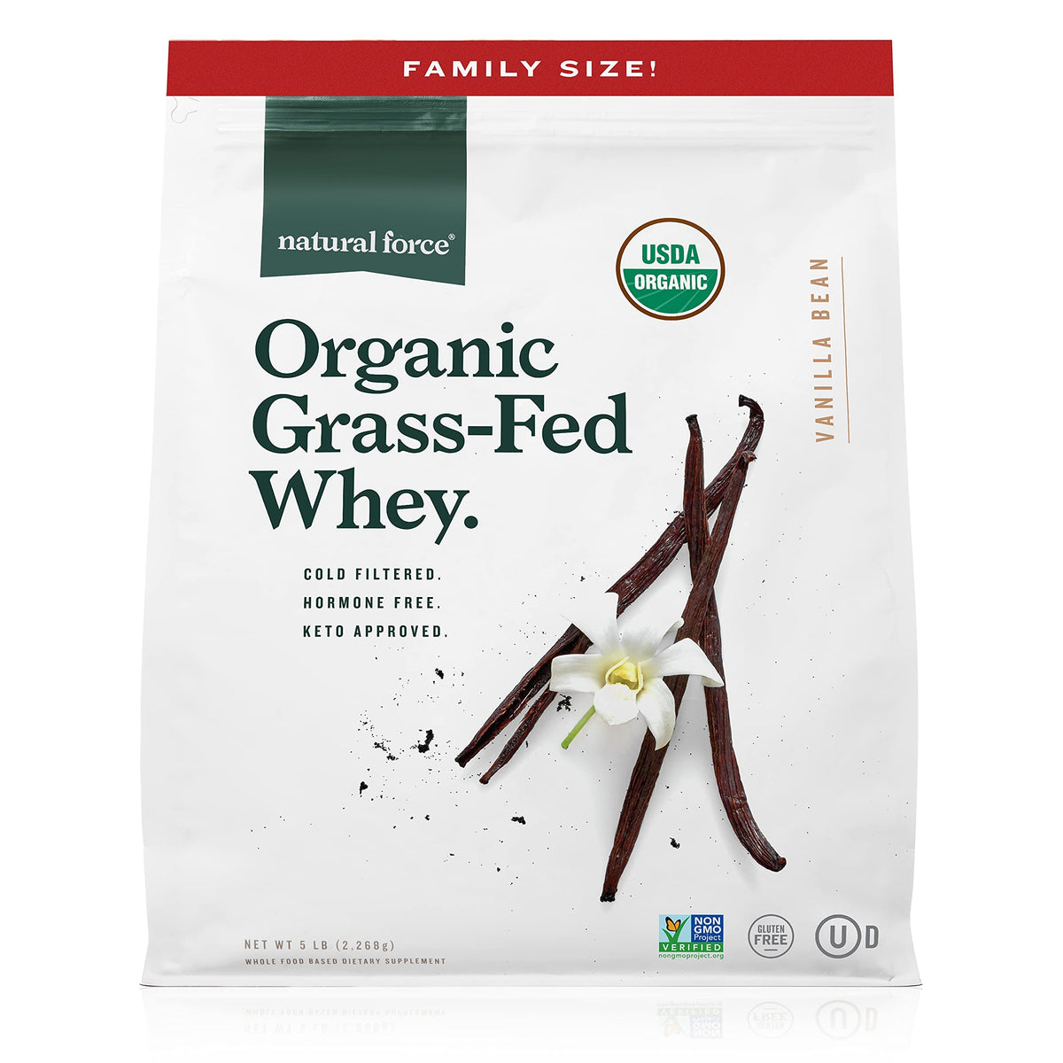Natural Force Whey orgánico, envase reciclable para un estilo de vida sostenible.