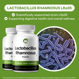 Natural Foundation Supplements Lactobacillus Gasseri — primer plano de cápsulas para digestión suave.