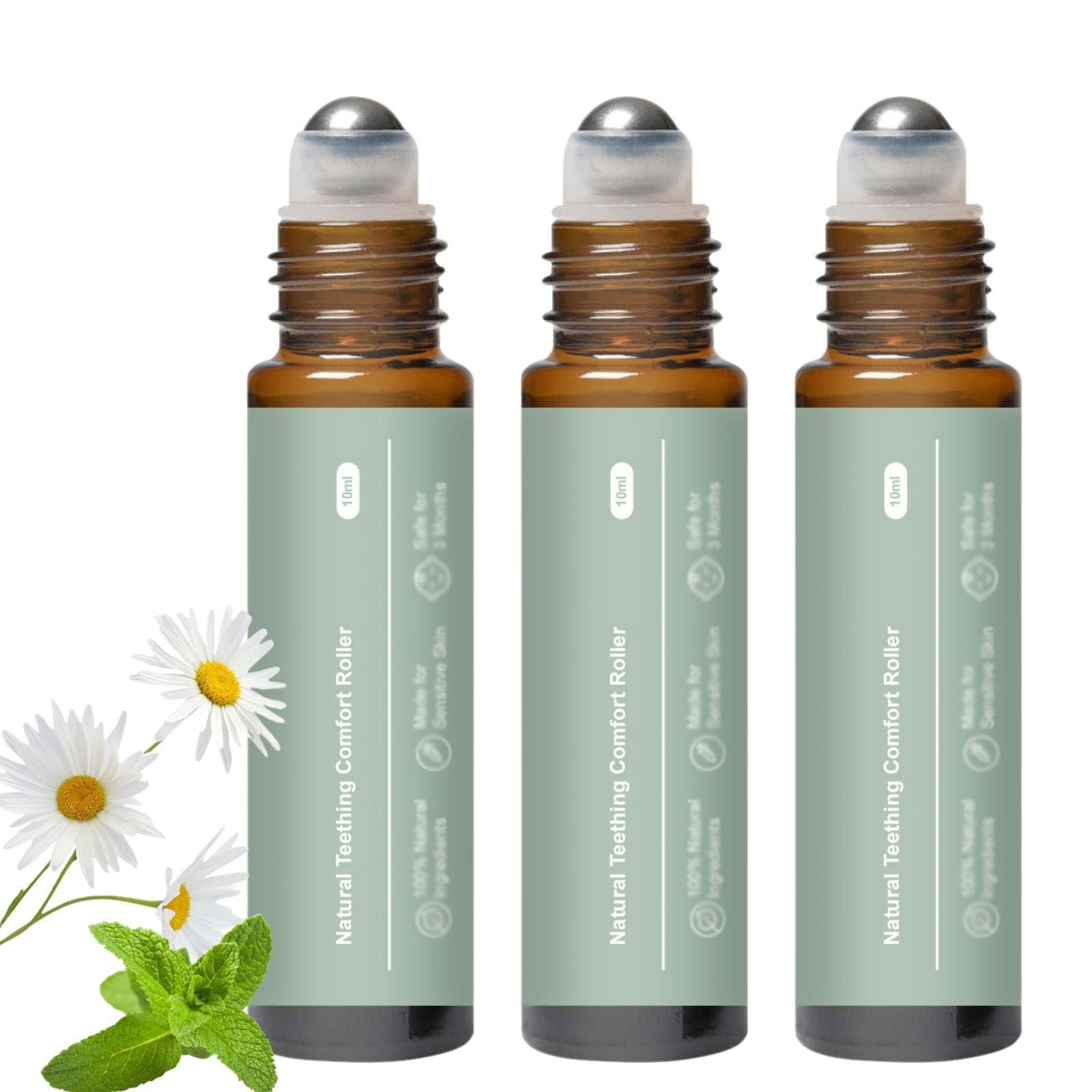 Natural Gentle rodillo para aplicación suave alrededor de la mandíbula.