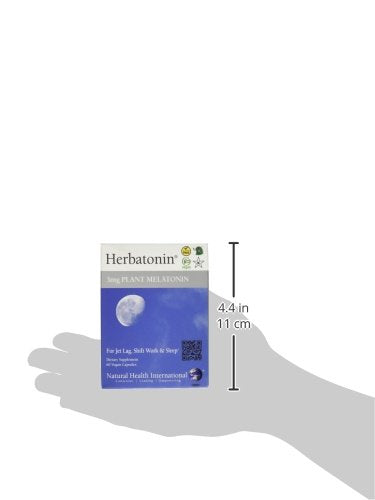 Caja de 60 cápsulas de Herbatonin, solución vegetal para descanso nocturno.
