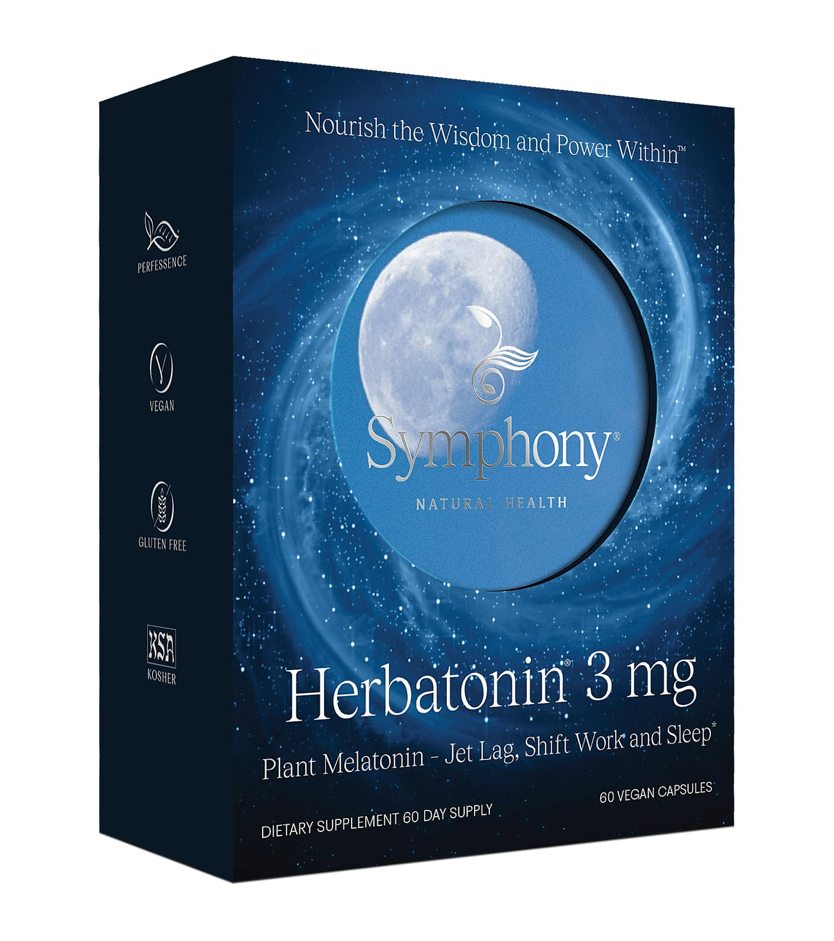 Herbatonin de Natural Health International, frasco de cápsulas para apoyar el ritmo circadiano.