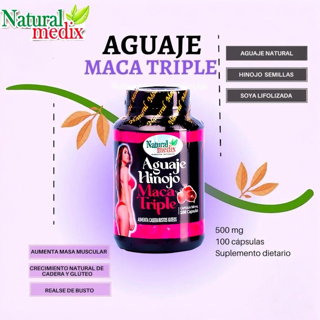 Maca en tres variedades rojas, negras y amarillas para vitalidad femenina.