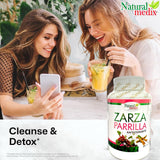 Natural medix Zarzaparrilla, etiqueta del frasco con mezcla de plantas andinas.