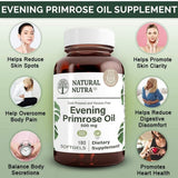 Natural Nutra Aceite de Onagra para claridad de piel y cuidado cutáneo