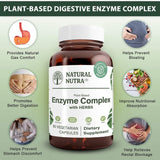 Natural Nutra cápsulas vegetales aptas para veganos y apoyo digestivo diario