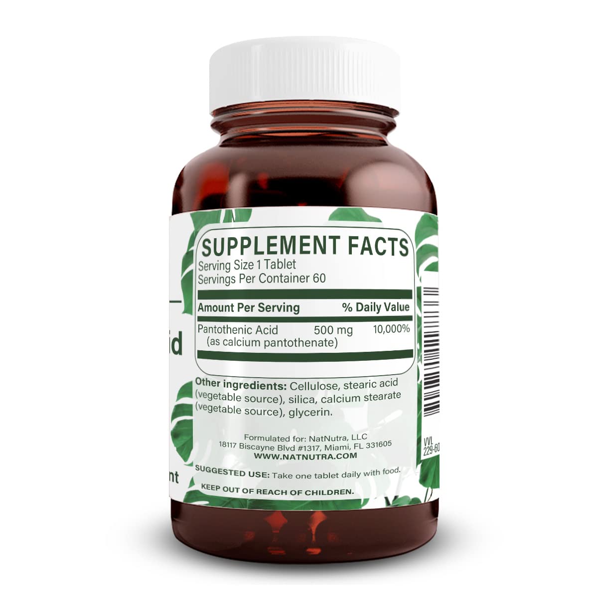 Natural Nutra etiqueta en bote revela ingredientes y beneficios metabólicos