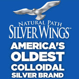 Natural Path Silver Wings, frasco de vidrio ambar protege la plata coloidal