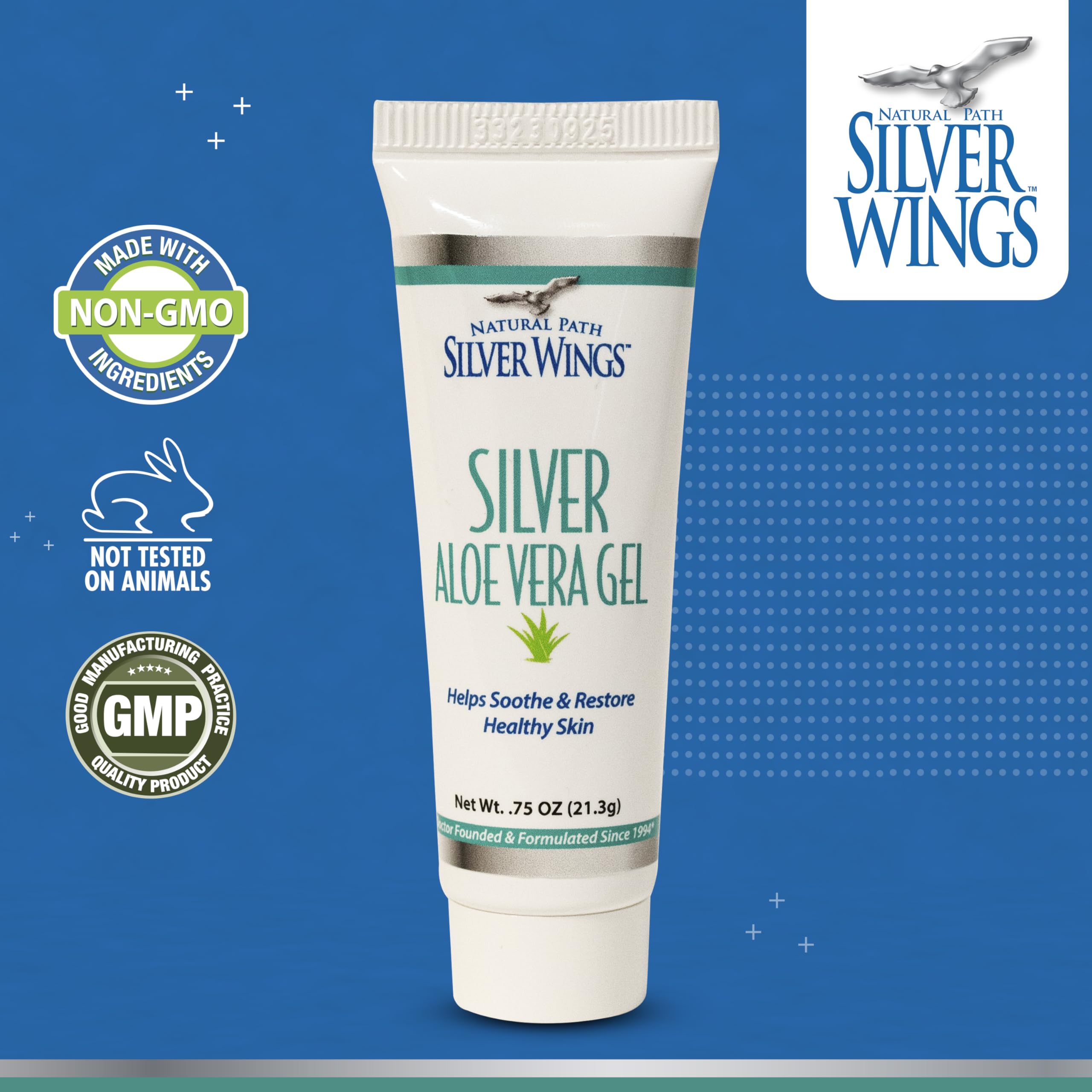 Natural Path Silver Wings gel de aplicación rápida y seca sin grasa.