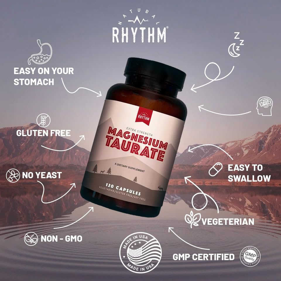 Natural Rhythm Magnesium Taurate enfocado en el cuidado del corazón.