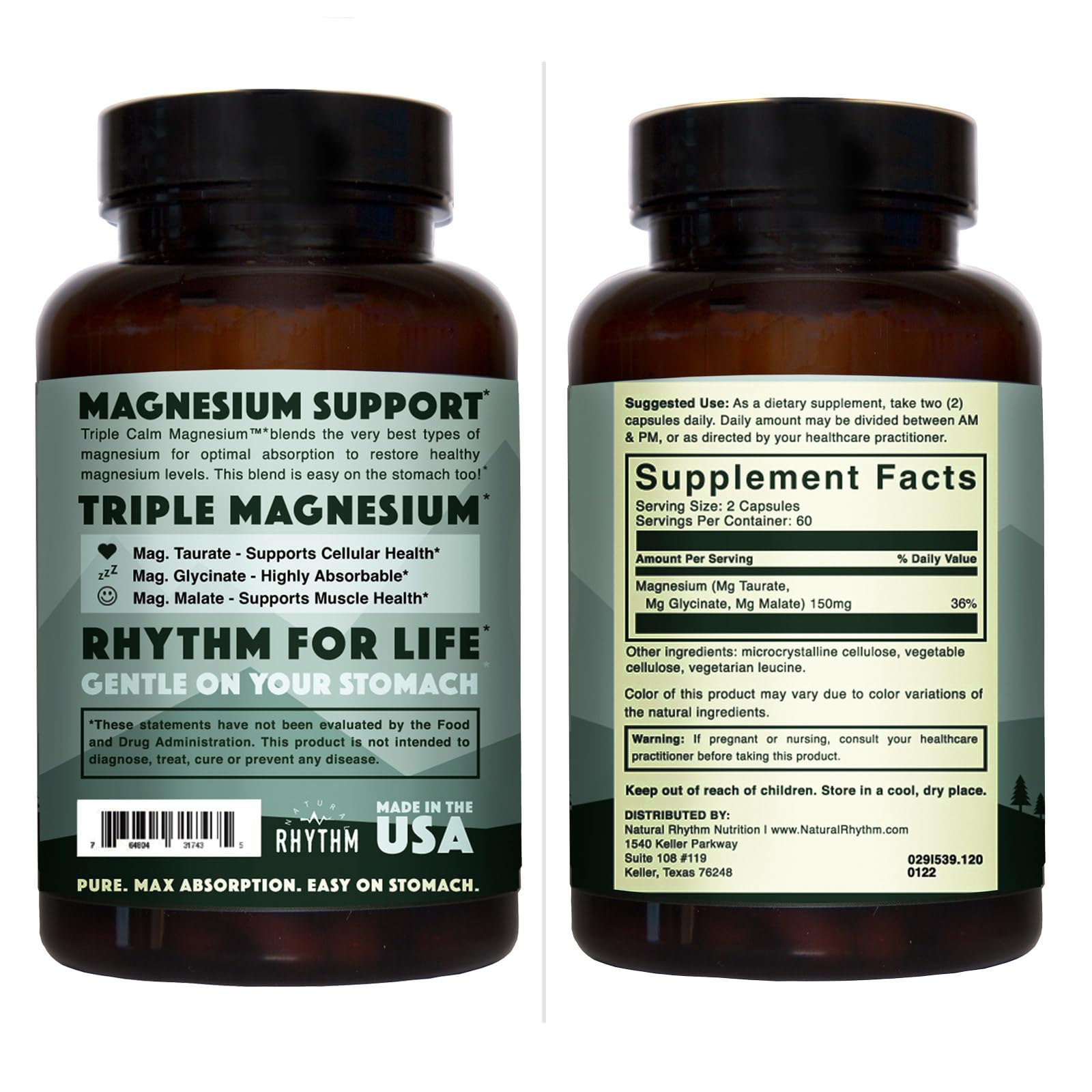 Natural Rhythm Triple Calm — facilita sueño y relajación nocturna sin somnolencia.
