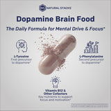 Natural Stacks Dopamine Brain Food caja de presentación para uso diario