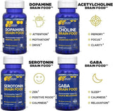 Natural Stacks Dopamine Brain Food contiene L-Fenilalanina para equilibrar neurotransmisores